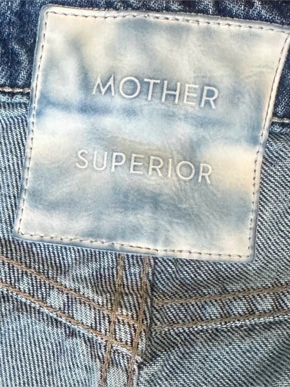MOTHER The Nerdy Cuff Jeans Size 30 High Rise Straight Leg Cuffed Denim - Picture 4 of 6